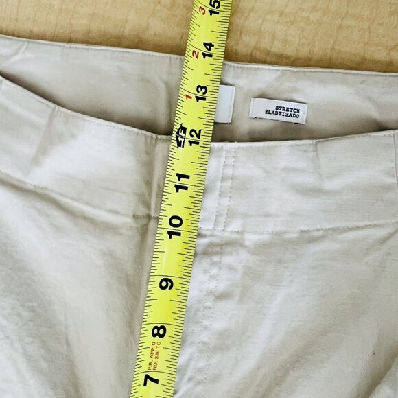 a new day Women's Tan Pants Size 12 Wide Leg Pleated Front High Rise Stretch NWT - Picture 11 of 12